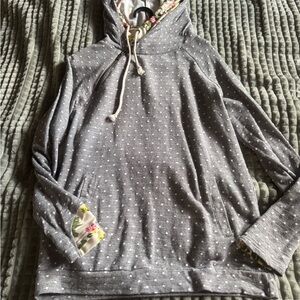 AMPERSAND AVE Gray Long Sleeve Hooded Sweatshirt
